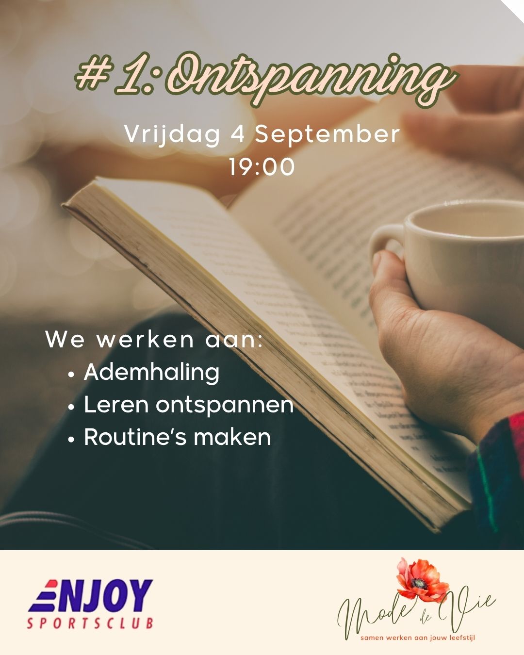 Workshopkaart 1: Ontspanning, vrijdag 4 september om 19:00